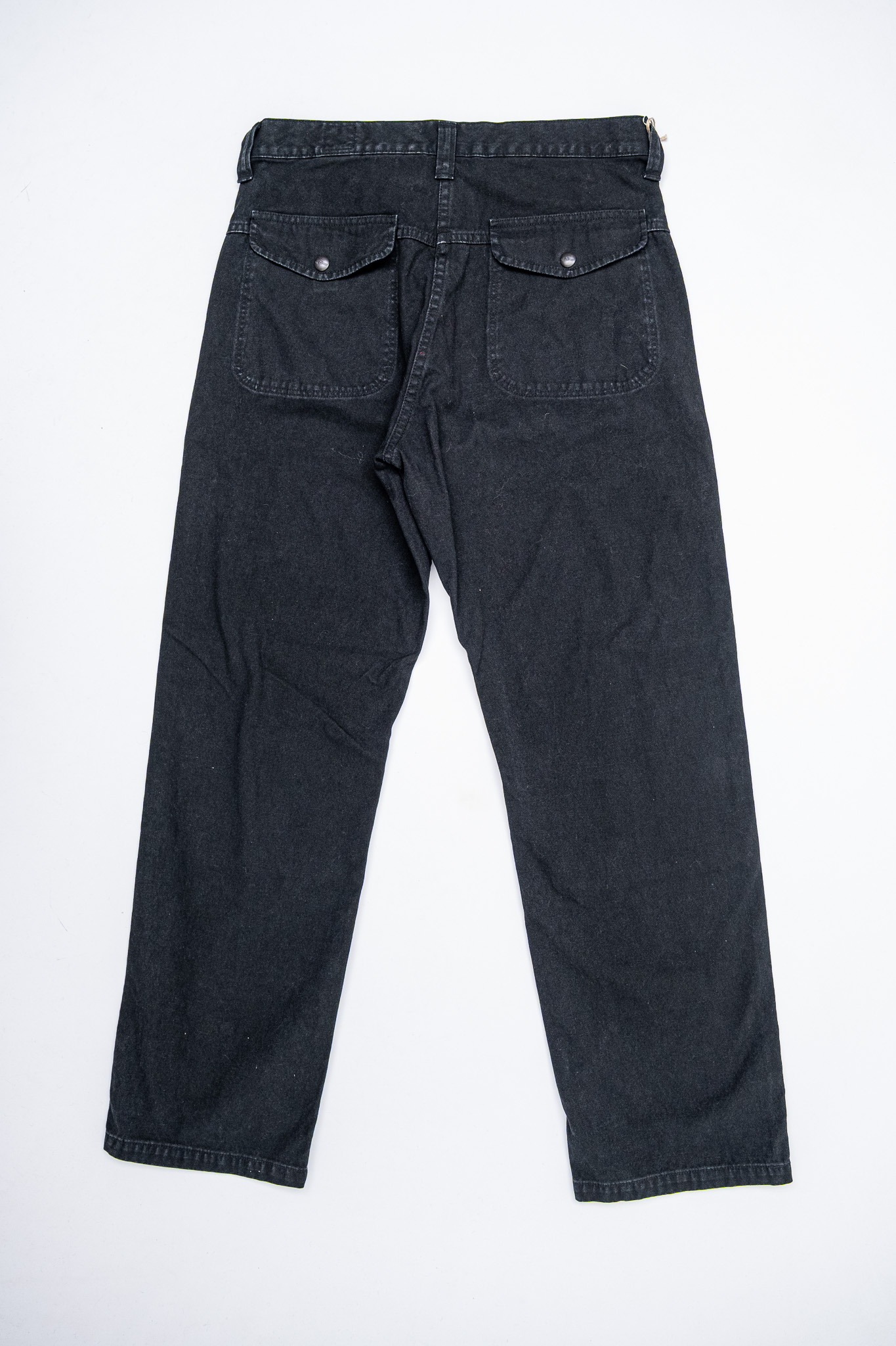 Orslow - 01-5329-61S Double Knee Canvas Work Trousers Black - 3