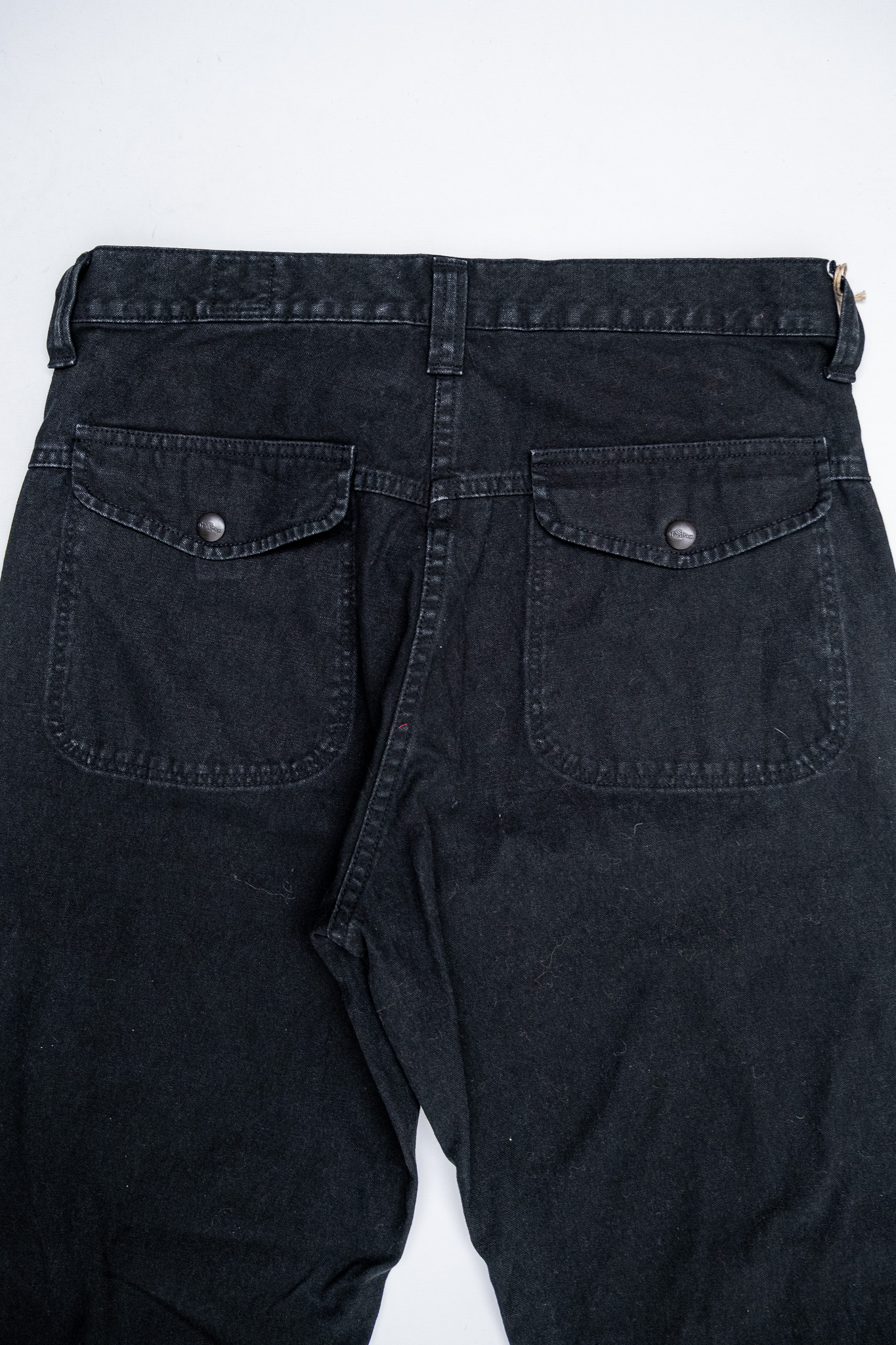 Orslow - 01-5329-61S Double Knee Canvas Work Trousers Black - 7