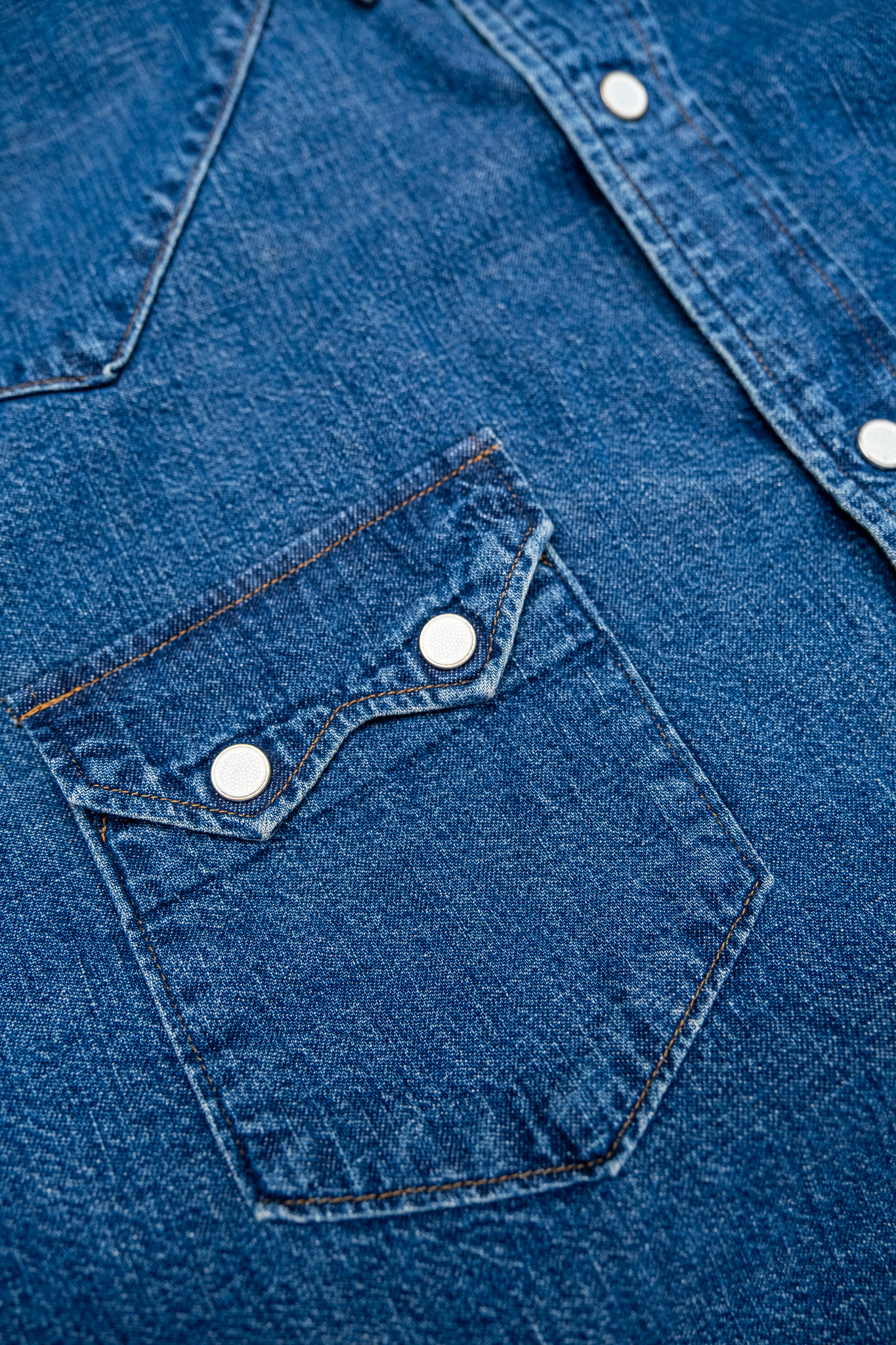 Orslow - 01-8124-85 Denim Western Shirt Vintage Indigo - 5
