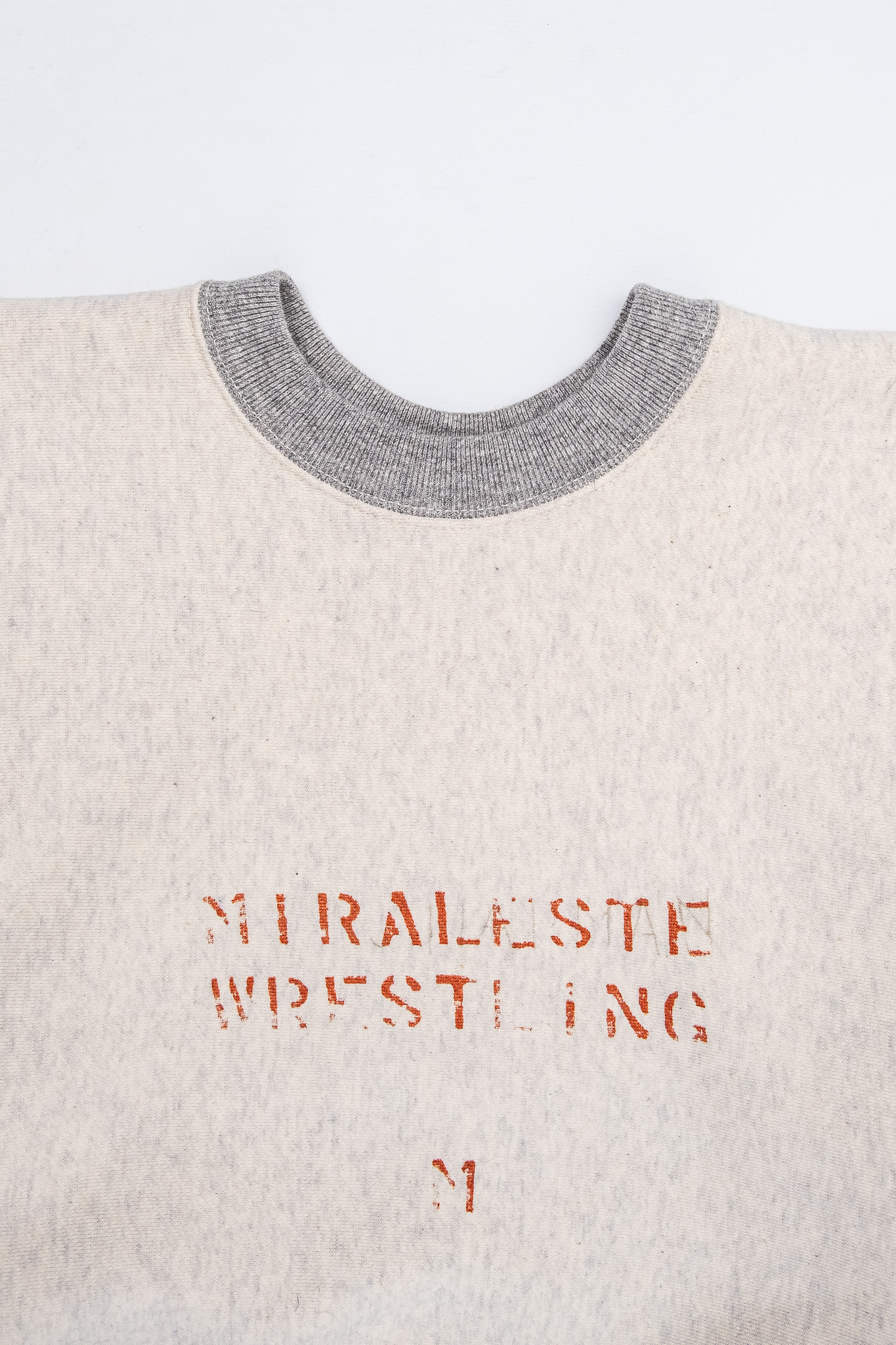 Orslow - 03-0030-P66 Heavyweight Two Tone Sweatshirt Ecru with Print - 5