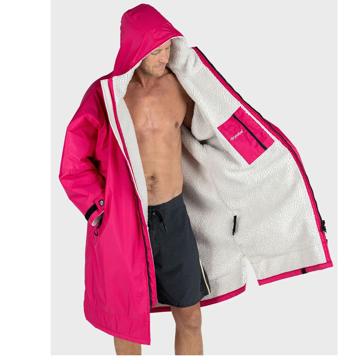 Dryrobe poncho Advance pink/light grey - 2
