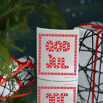 disktrasa GOD JUL röd - FÖRBOKA NU!
