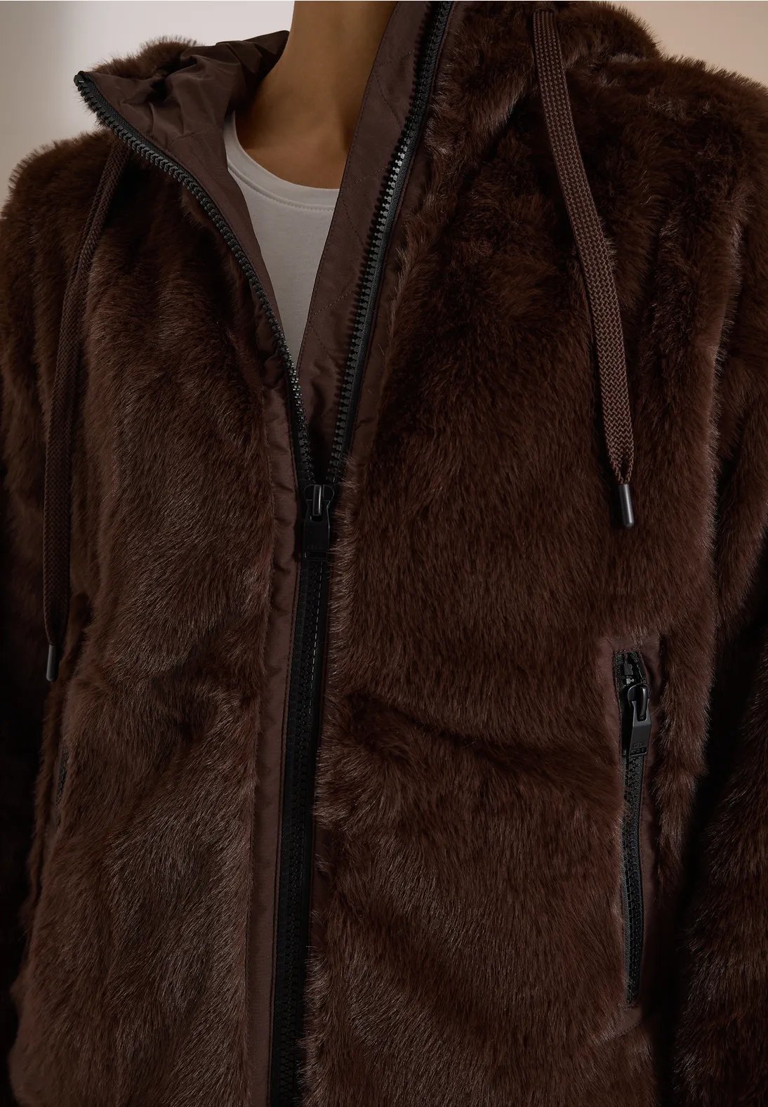 TOS Fur Matmix Jacket - Chocolate - Cecil - 5