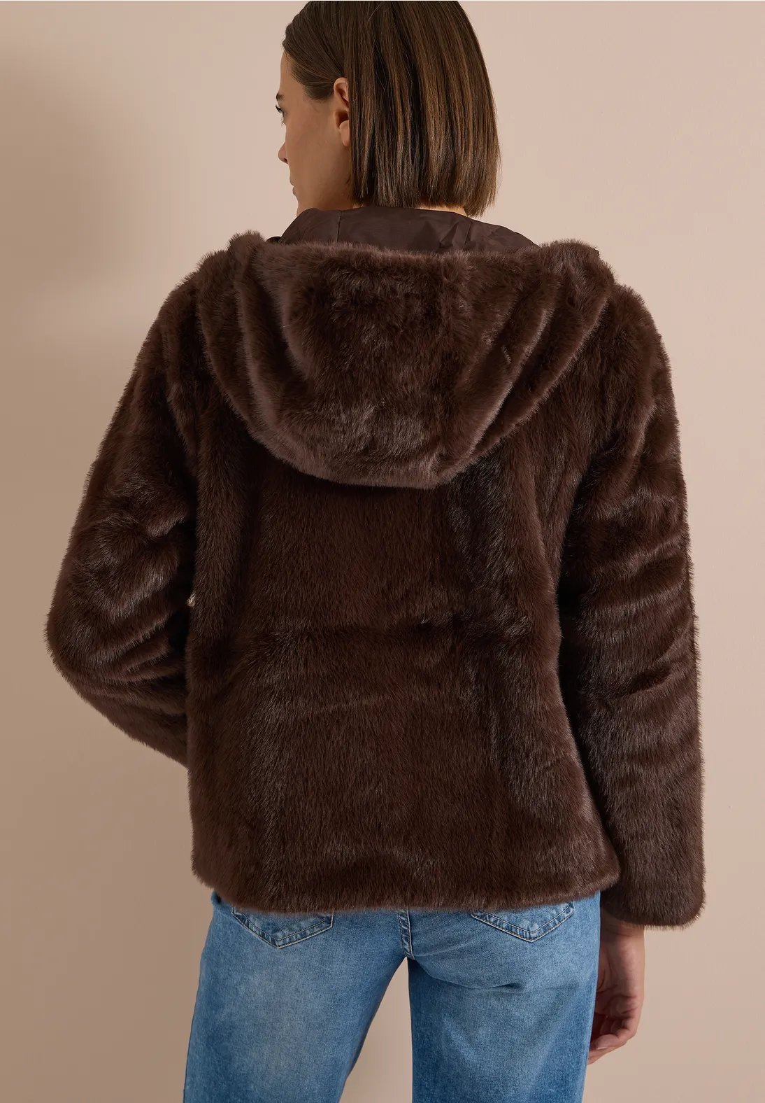 TOS Fur Matmix Jacket - Chocolate - Cecil - 3