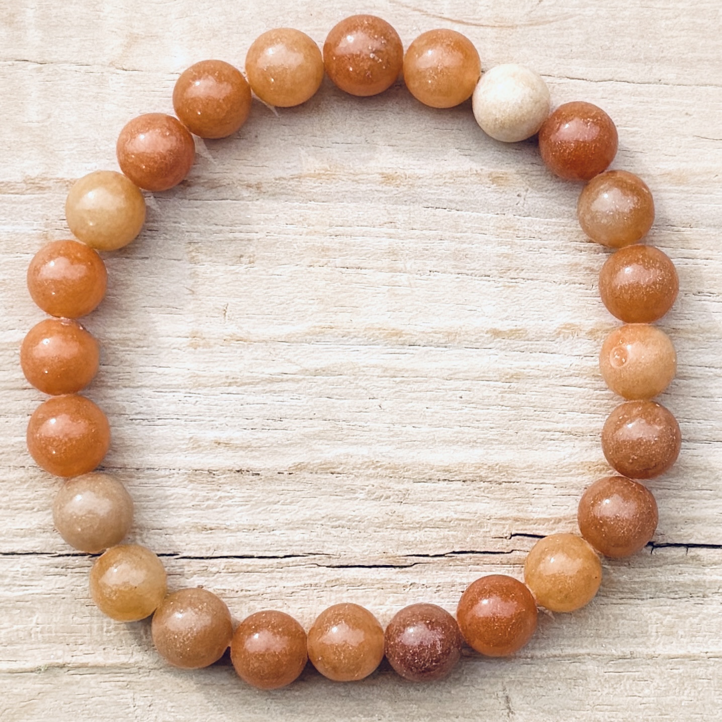 Armband 8 mm Aventurin Brun/Orange