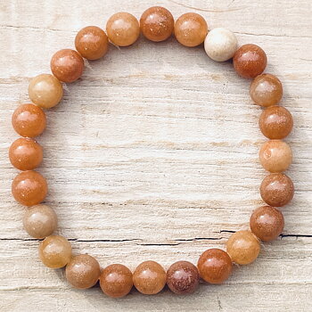 Armband 8 mm Aventurin Brun/Orange