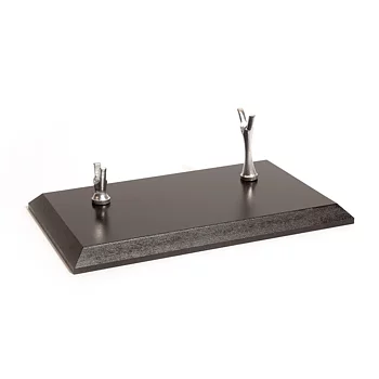 Black Display Plate with Supports for Endeavour America's Cup ’34