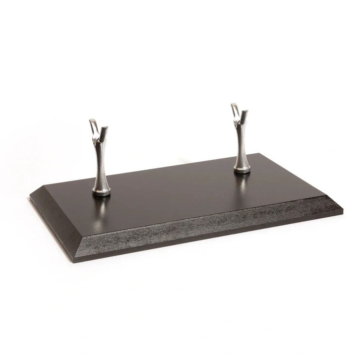 Black Display Plate with Supports for America's Cup 1851