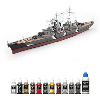 Färgset m. 12 flaskor för Prinz Eugen