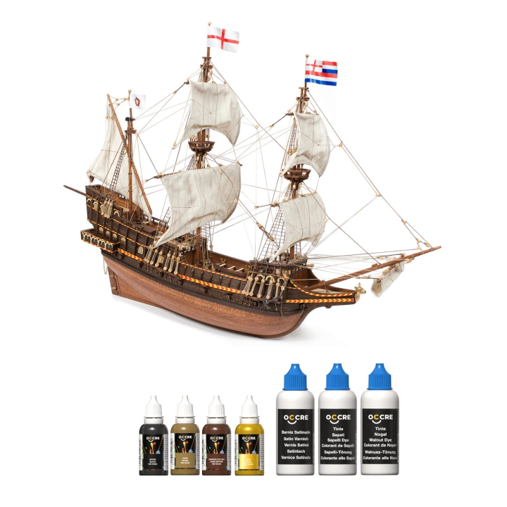 Färgset m. 7 flaskor för Golden Hind