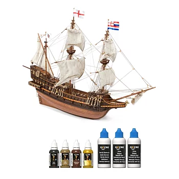 Färgset m. 7 flaskor för Golden Hind