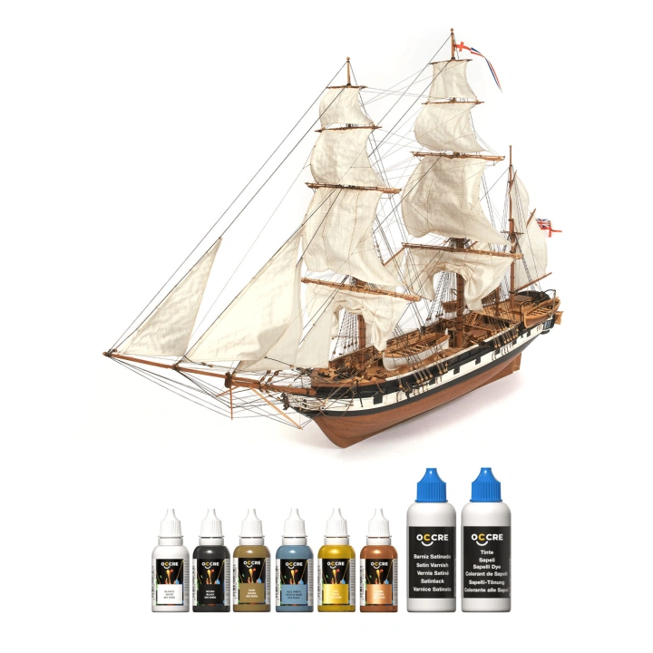 Färgset m. 8 flaskor för HMS Beagle