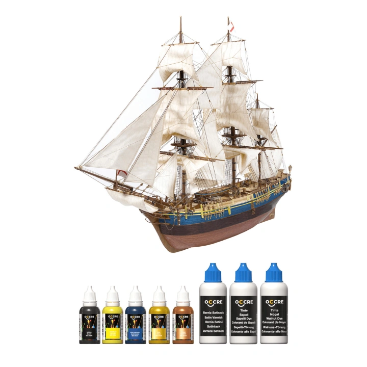 Färgset m. 8 flaskor för HMS Bounty