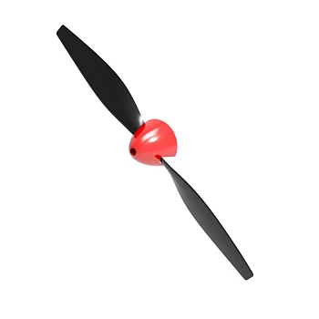 Propeller komplett set t. P51D 400mm, röd