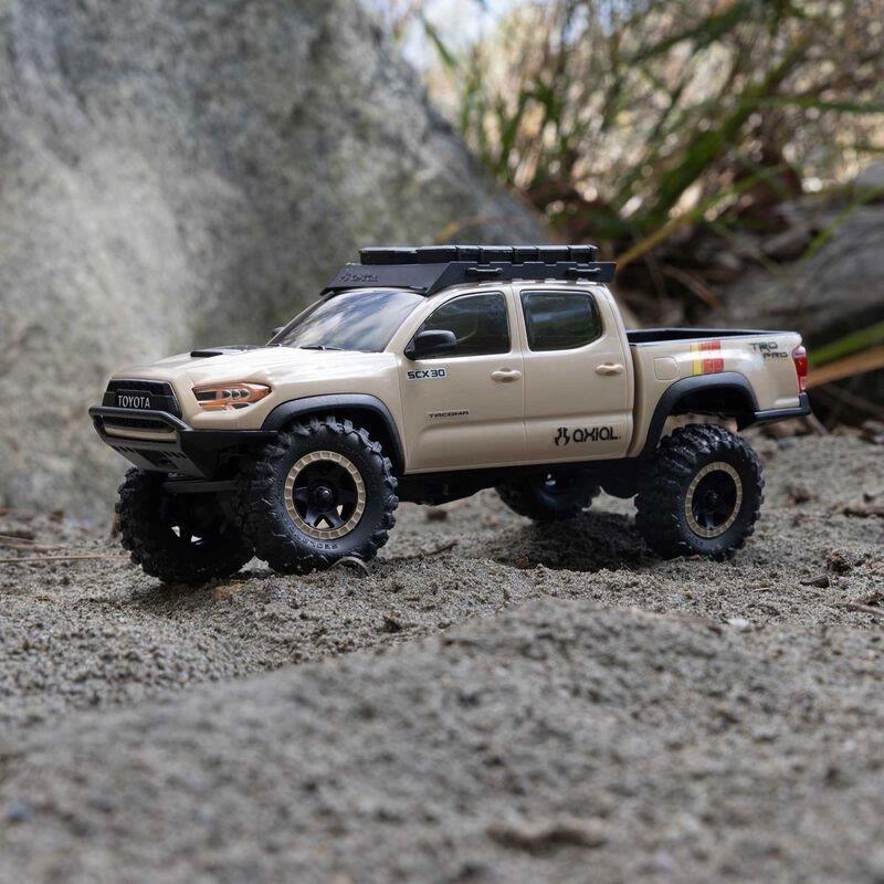 AXIAL 1/30 Axial SCX30 Toyota Tacoma (Battery & Charger Included) Tan - 6