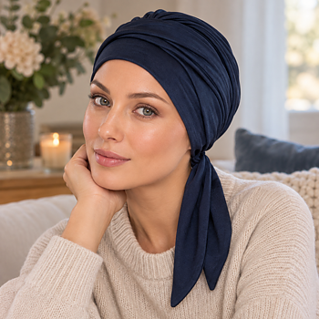 Ariette turban mörkblå