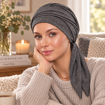 Ariette turban mörkgrå 