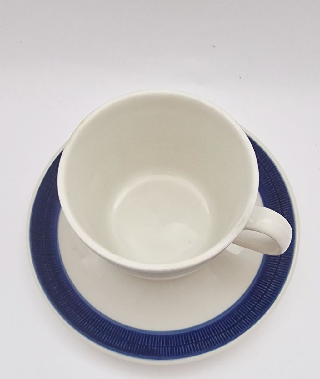 Koka blå kaffekopp med fat - 2