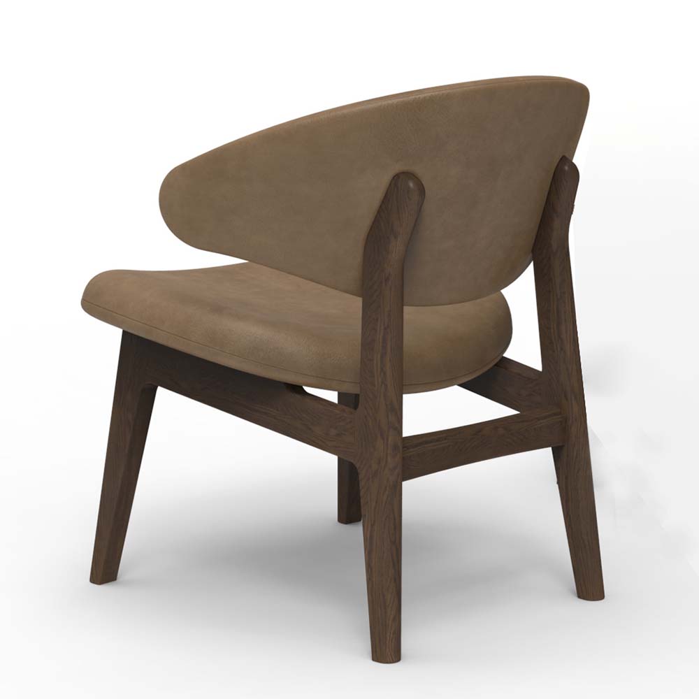 RAM Lounge chair KLC02 - upholstered back (several choices) - Kristensen & Kristensen - 14