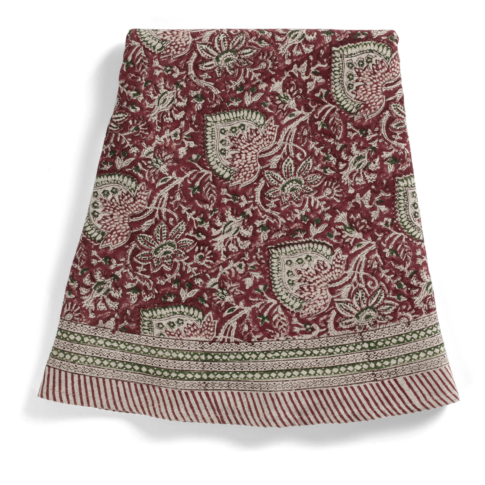 Rund linneduk Oriental Red Ø220 cm
