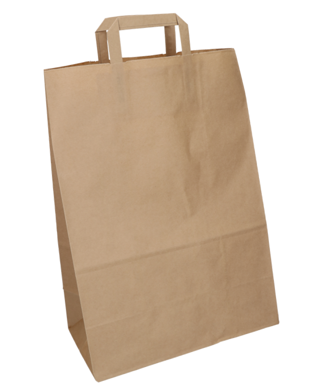 Papperskasse med handtag - 26x22 cm - 100 st