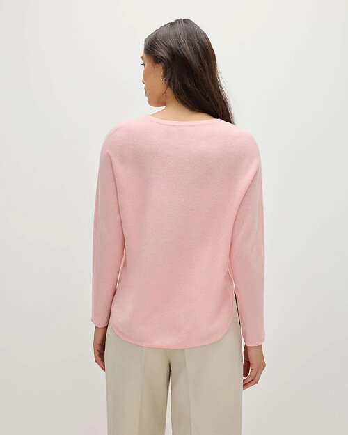 Kashmirjumper curved ljusrosa - 2