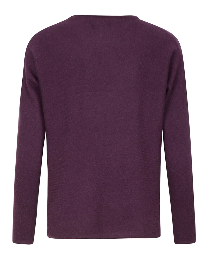 Kashmirjumper curved plommonlila
