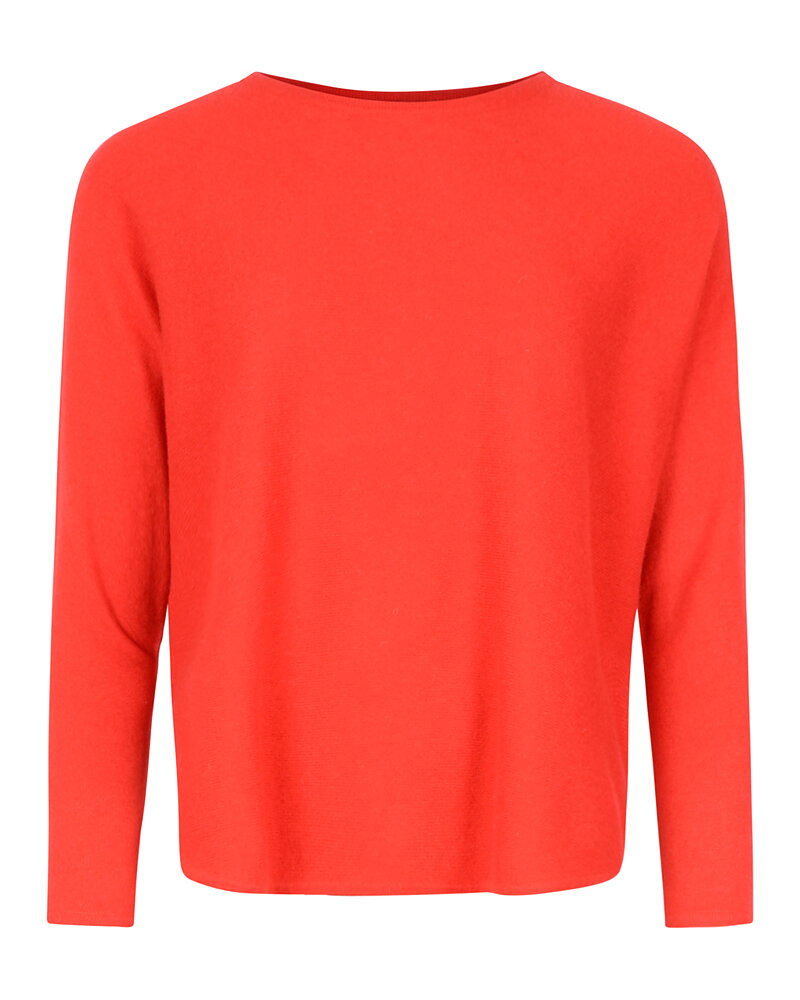 Kashmirjumper curved röd