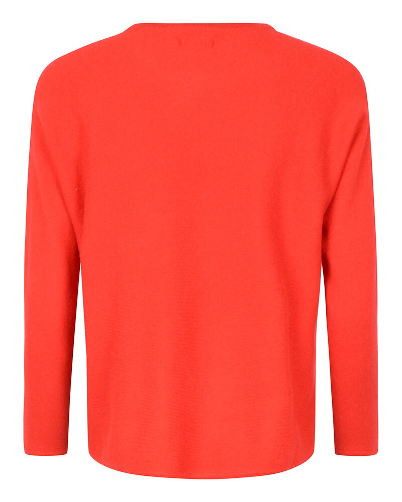 Kashmirjumper curved röd