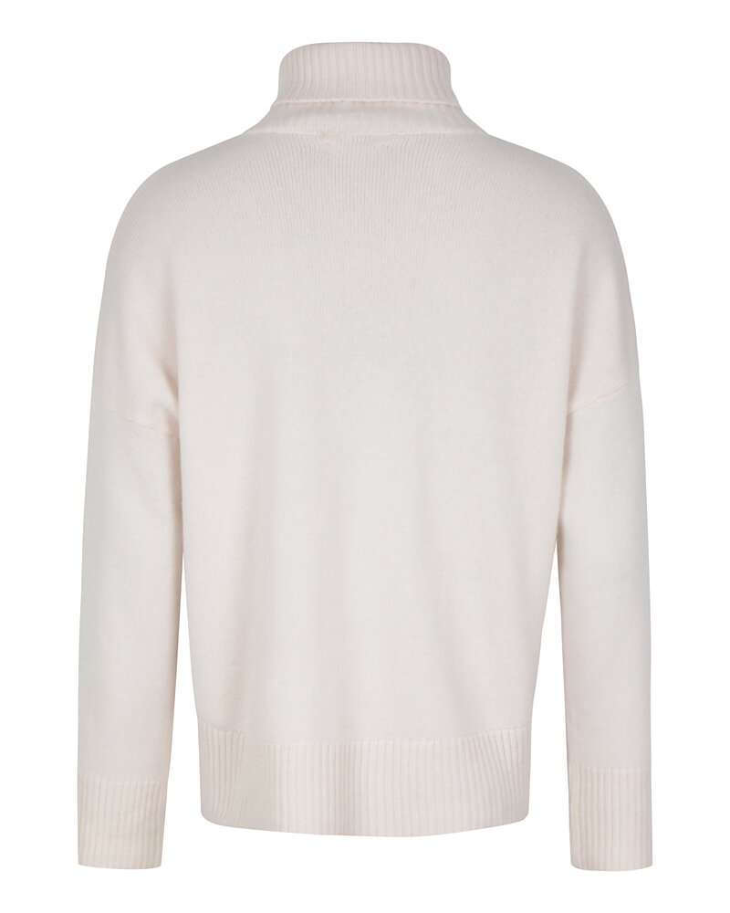 Kashmirpolo chunky slät offwhite