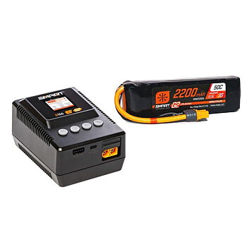 Spektrum Accessories Smart Powstage Air Bundle: G2 2200mAh 3S LiPo IC3&S155 Char