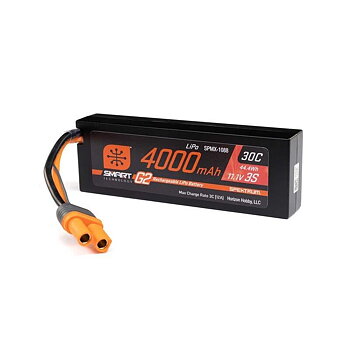 Spektrum Accessories 11.1V 4000mAh 3S 30C Smart G2 Hardcase LiPo Battery: IC5