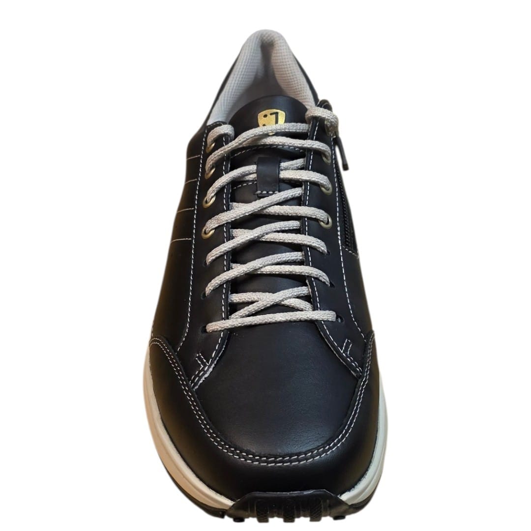 Joya Moscow Zip Black – Bekväm herrsko i premiumläder med snörning och sidodragkedja - 2