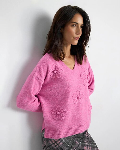 Jumper Anora med blommor rosa - 3