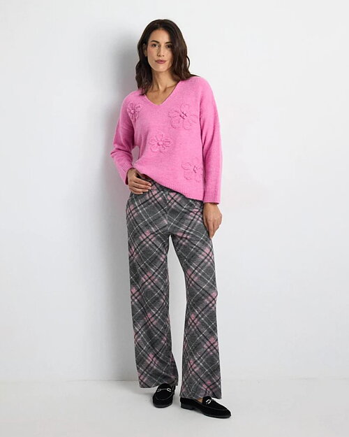 Jumper Anora med blommor rosa - 4