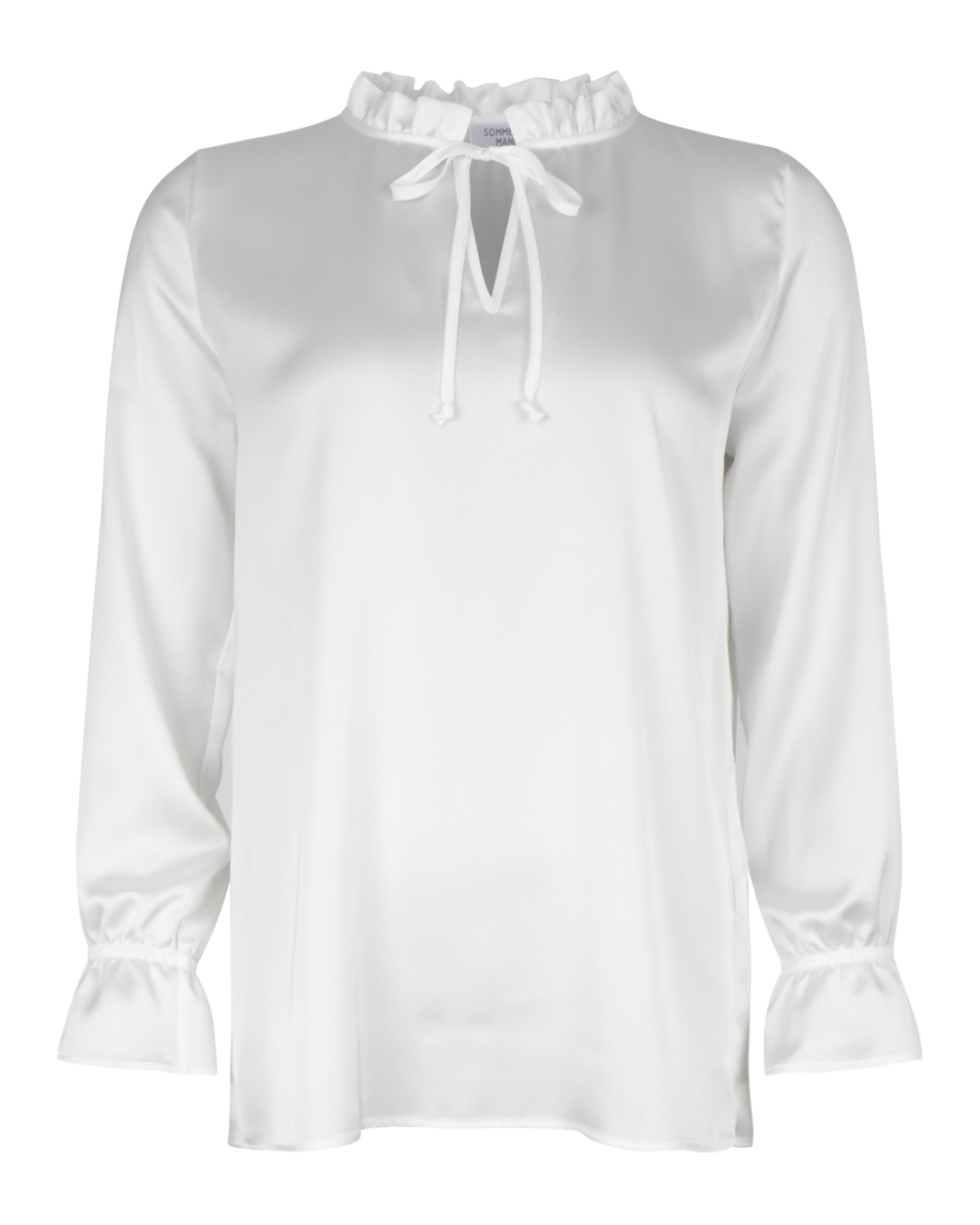 Blus Jarina volangkrage & knut offwhite