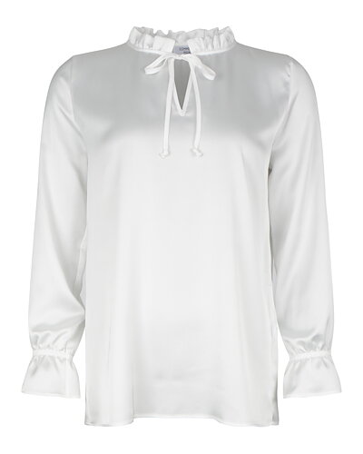 Blus Jarina volangkrage & knut offwhite