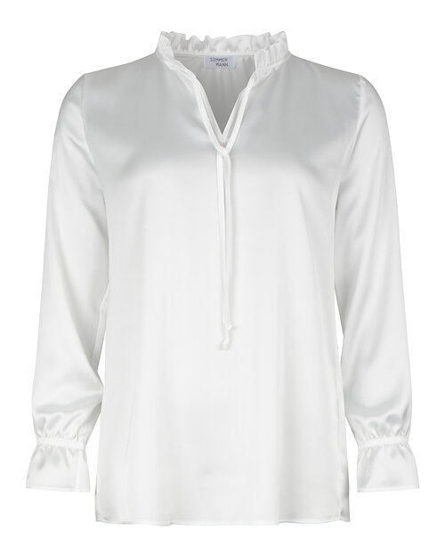 Blus Jarina volangkrage & knut offwhite - 3