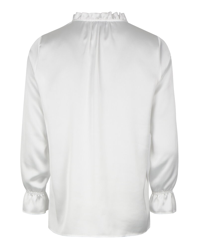 Blus Jarina volangkrage & knut offwhite