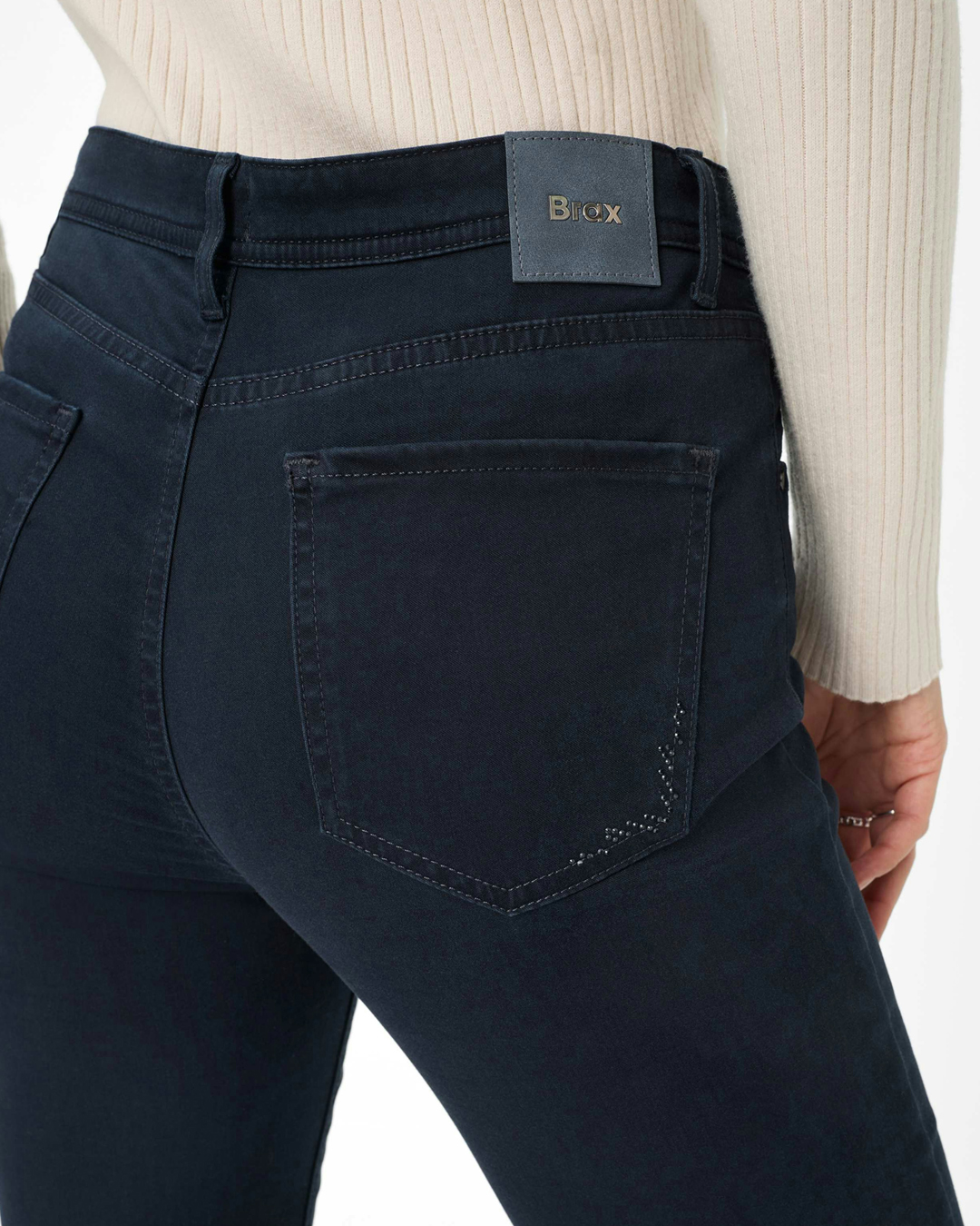 Jeans Mary kort marinblå lyocellbladning - 3