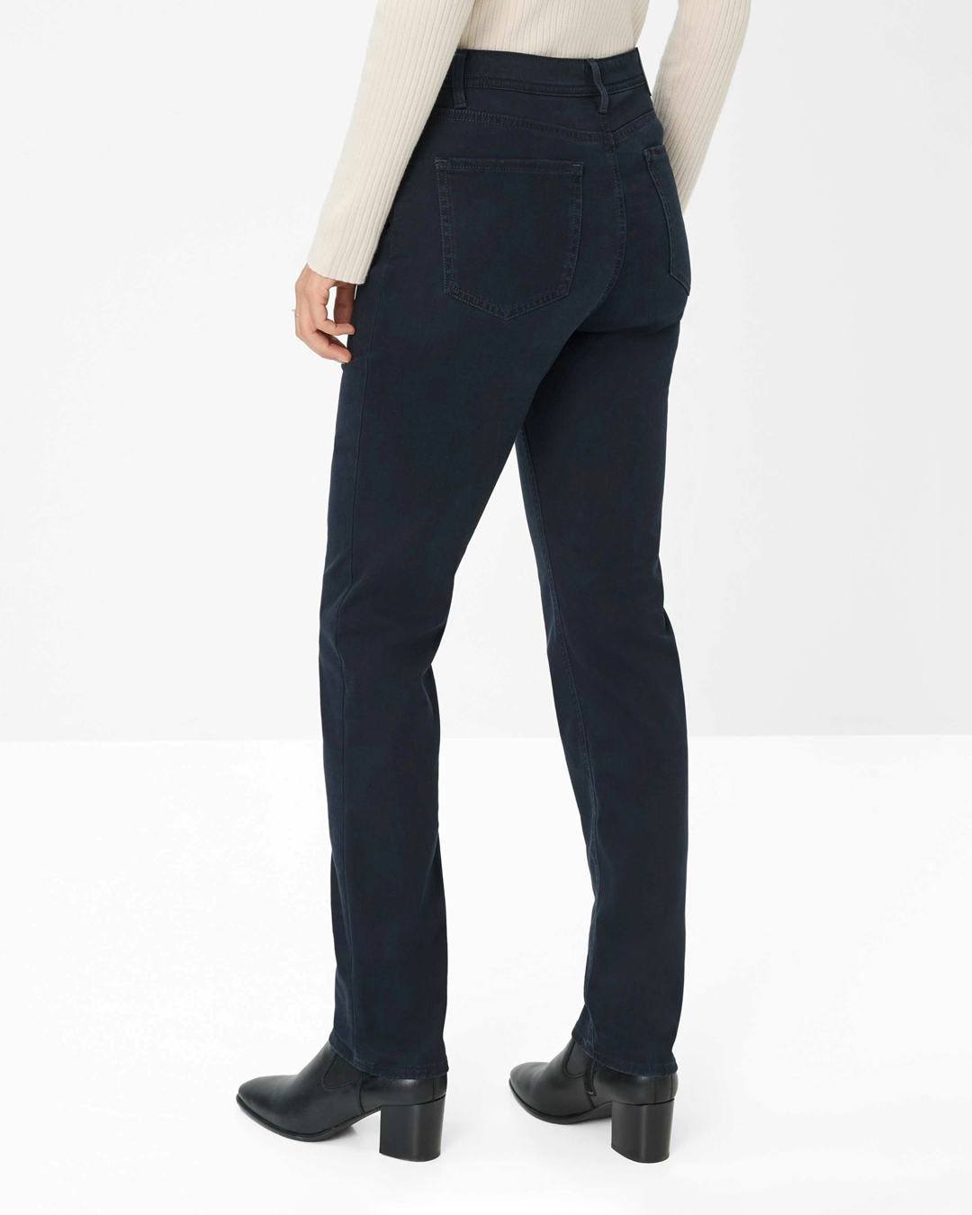 Jeans Mary kort marinblå lyocellbladning - 2