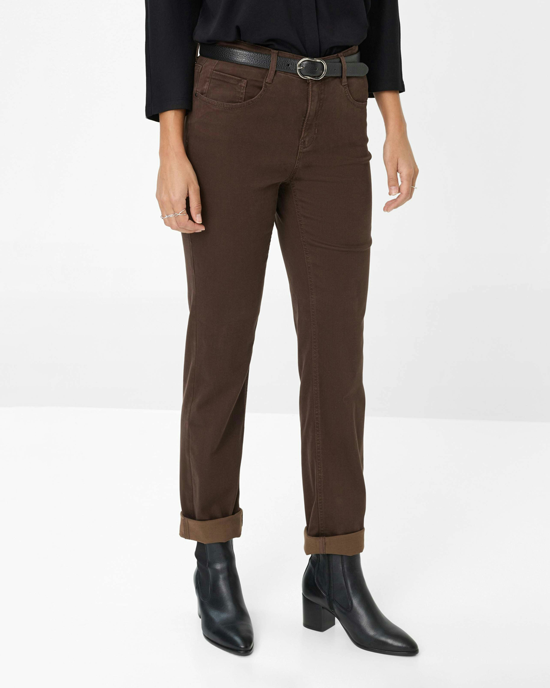 Jeans Mary kort brun lyocellbladning