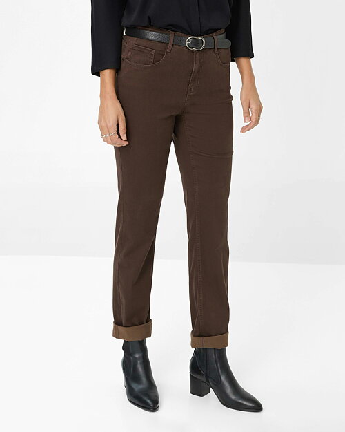 Jeans Mary kort brun lyocellbladning