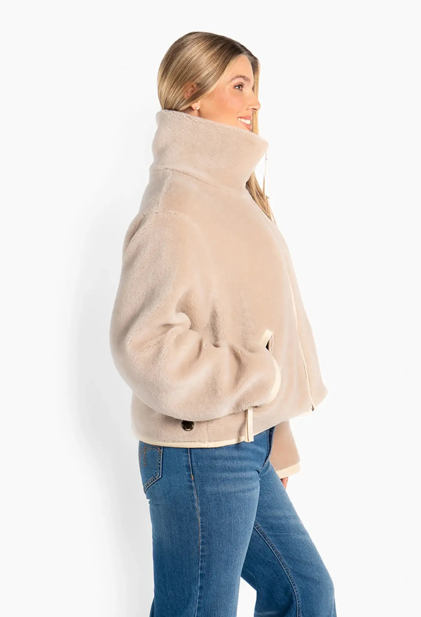 Kellie Shearling Jacket - Beige - HÉST - 3