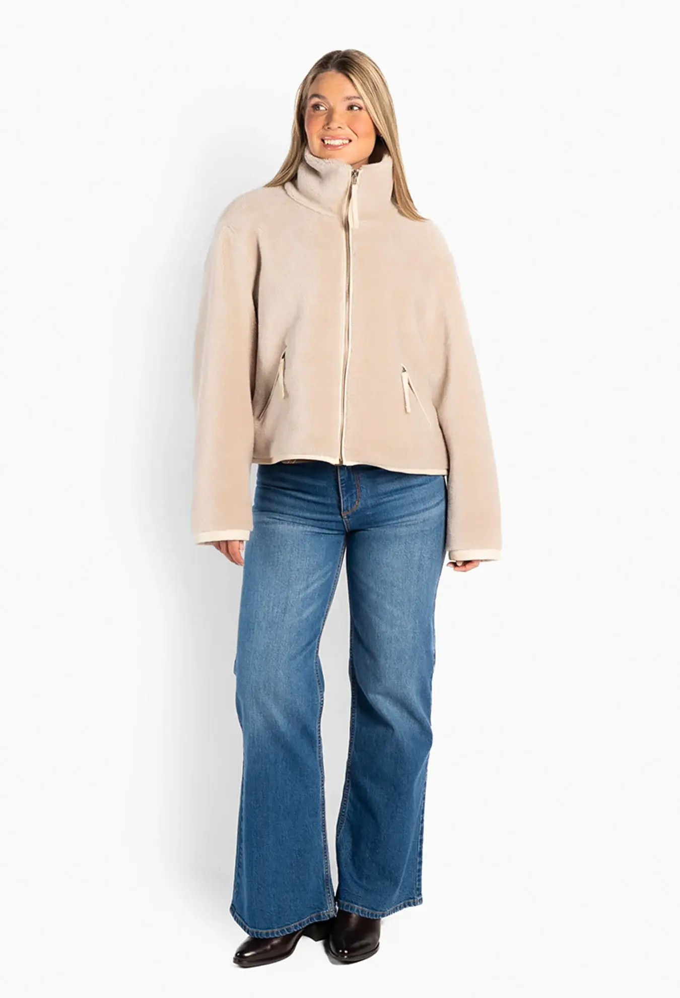 Kellie Shearling Jacket - Beige - HÉST - 5