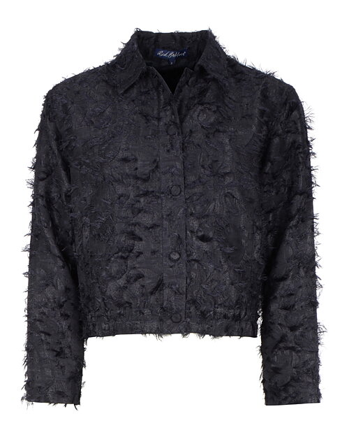 Jacka Bomber fringe marinblå - 3