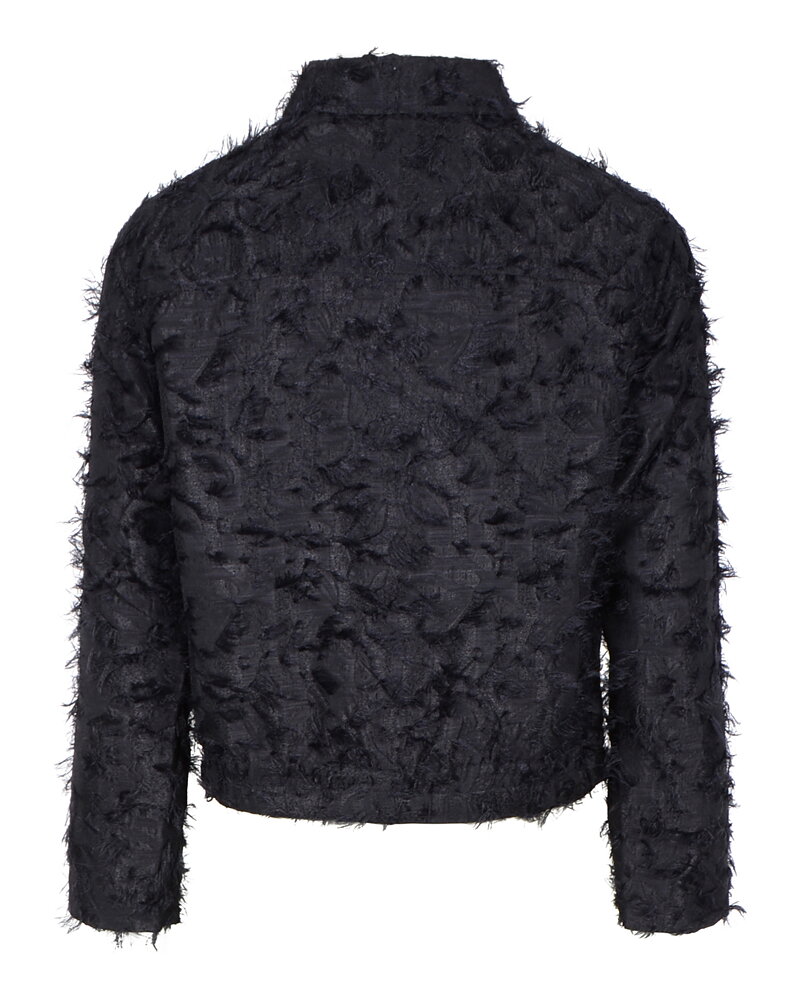 Jacka Bomber fringe marinblå
