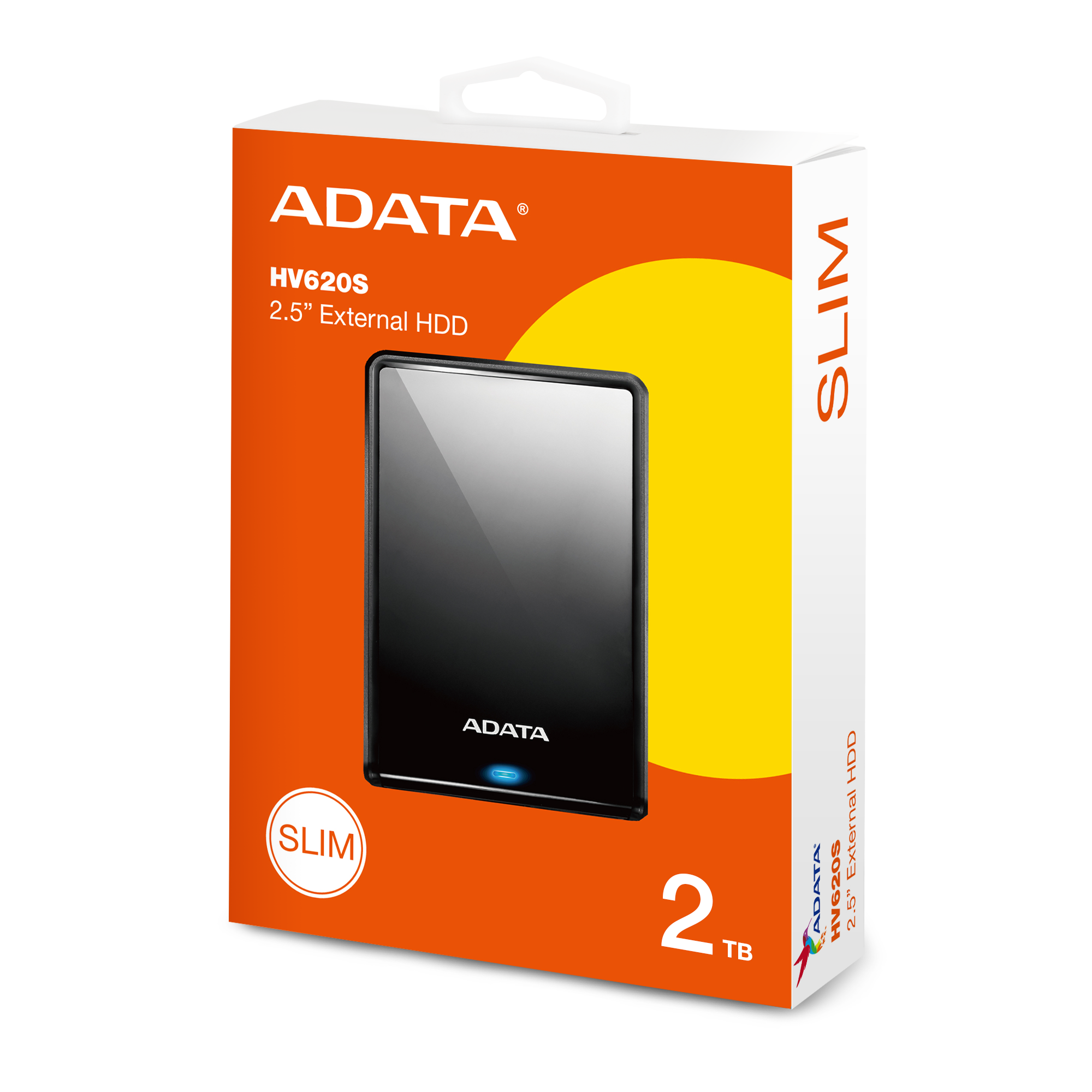 ADATA 2TB HV620S Slim Extern Hårddisk, USB 3.2 - 3