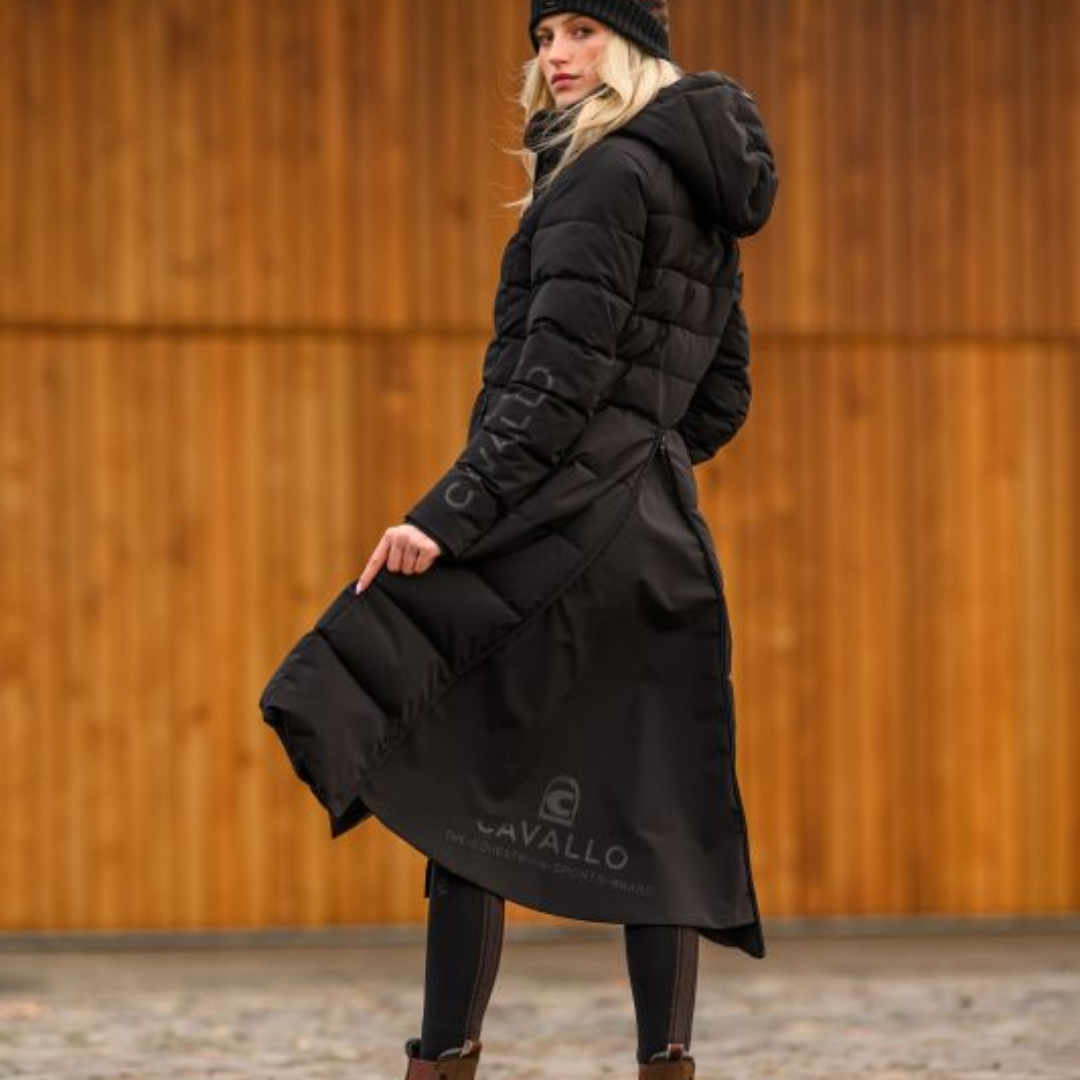 CAVALLO MAXI COAT CAVALDENI - BLACK - 3