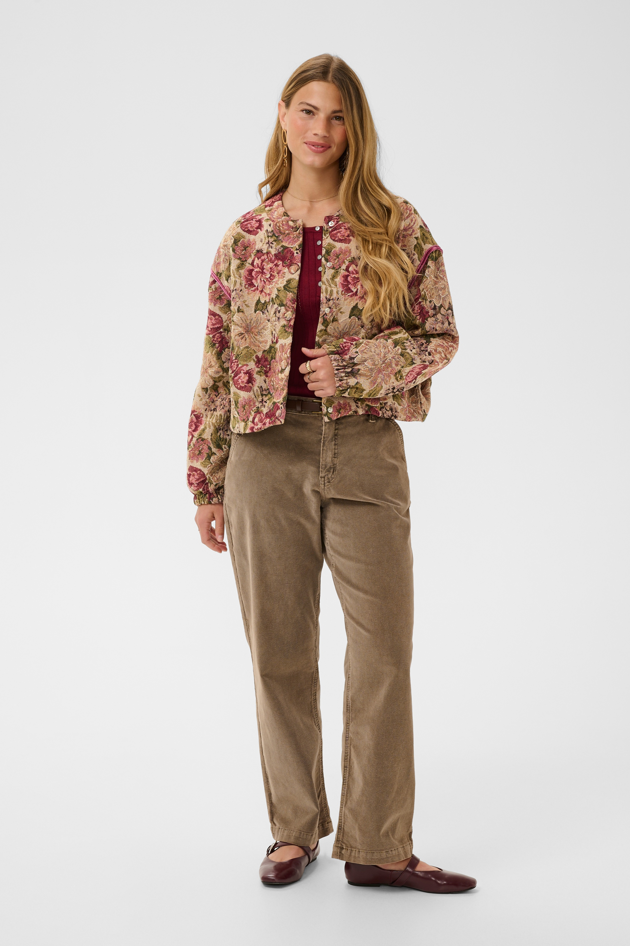 CRPetula Jacket Vintage Roses  Kort Brokadjacka